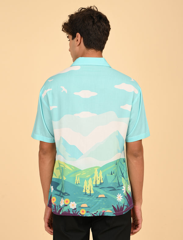 Men Causal Shirts (Natural Print)