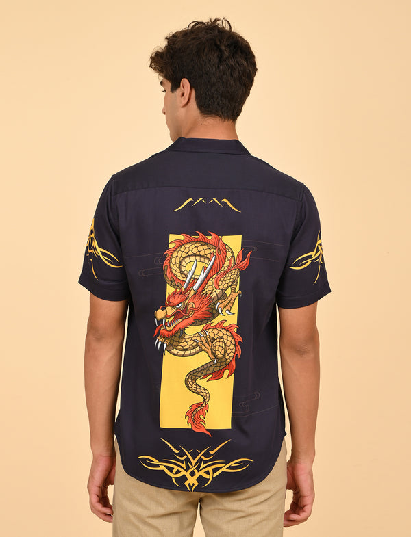 Men Causal Shirts ( Dragon Print)