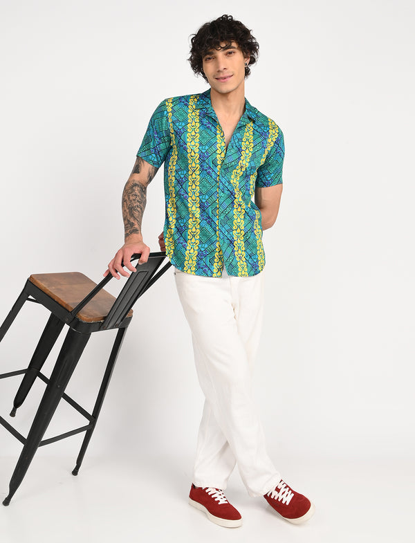 Men Causal Shirts ( Dragon Print)