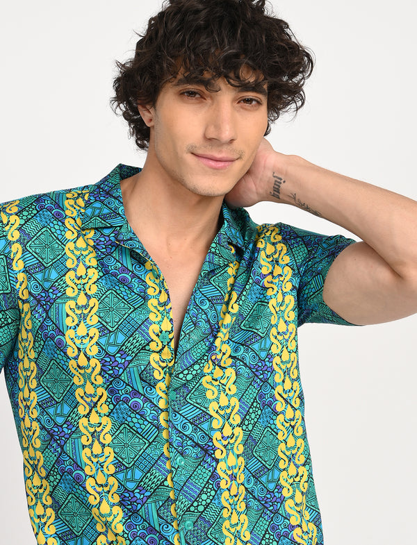 Men Causal Shirts ( Dragon Print)