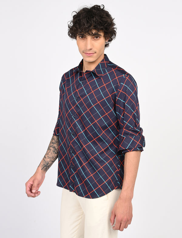 Men Causal Shirts (cross checked)