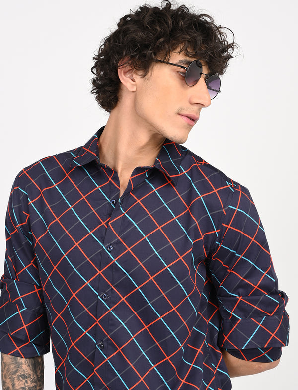 Men Causal Shirts (cross checked)