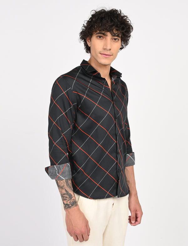Men Causal Shirts (cross checked)
