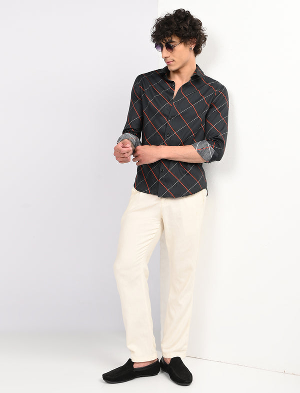 Men Causal Shirts (cross checked)