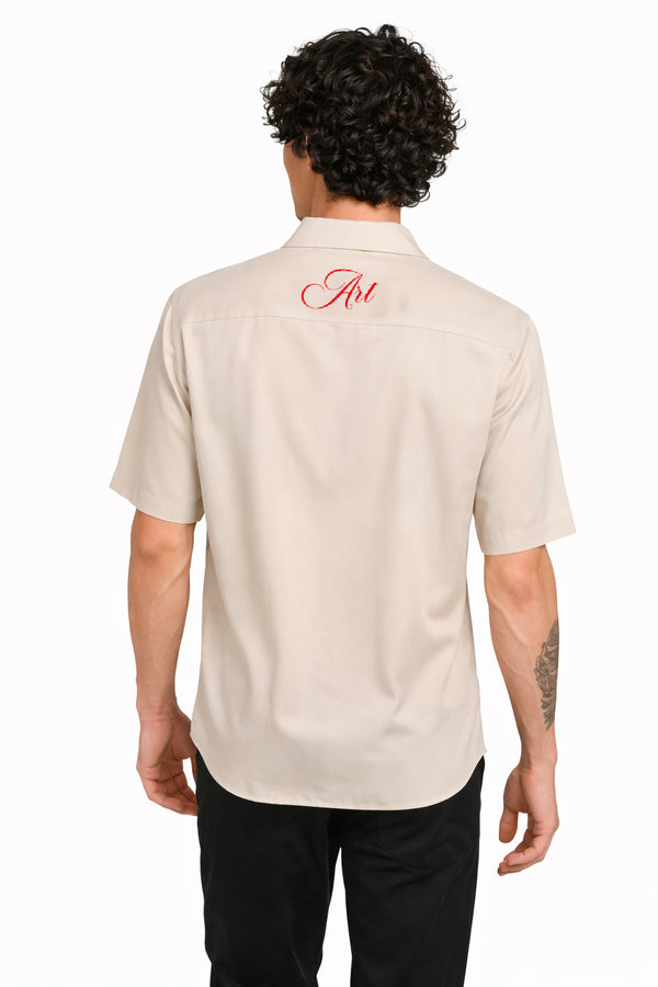 Mens Causal Shirt(House Print)