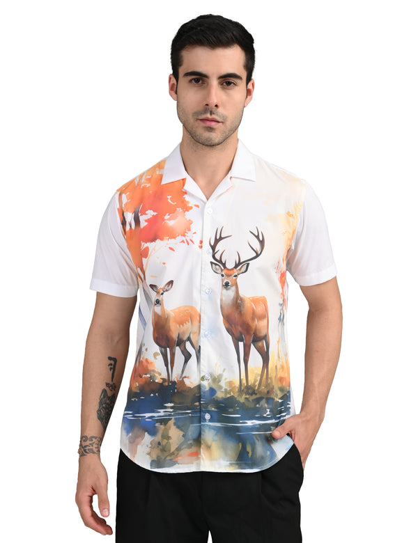 Mens Casual Shirt(Animal Print)