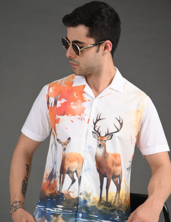 Mens Casual Shirt(Animal Print)