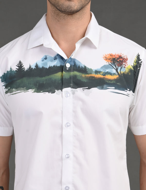 Mens Casual Shirt(Natural Print)