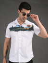 Mens Casual Shirt(Natural Print)