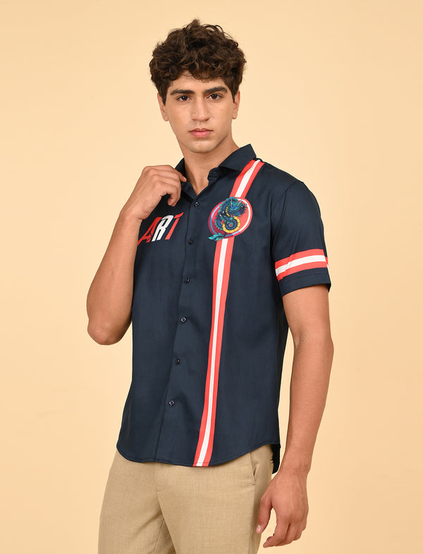 Men Causal Shirts ( Dragon Print)