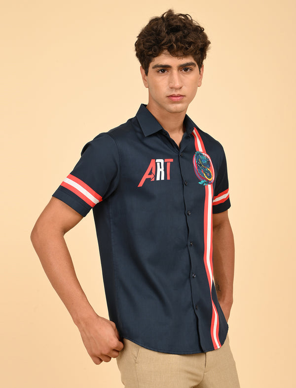 Men Causal Shirts ( Dragon Print)