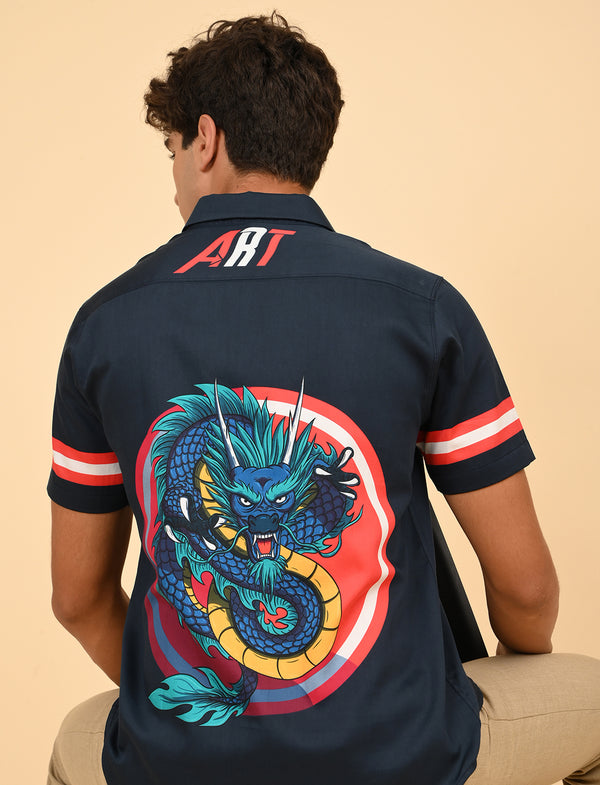 Men Causal Shirts ( Dragon Print)