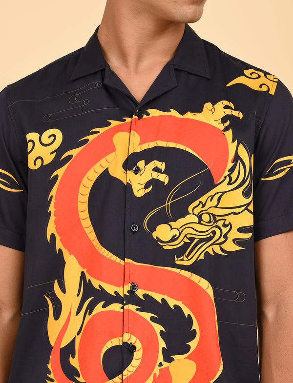 Men Causal Shirts ( Dragon Print)