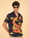 Men Causal Shirts ( Dragon Print)