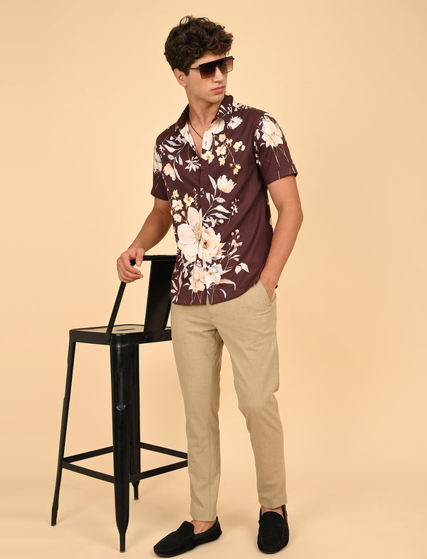 Men Causal Shirts (Floral print)
