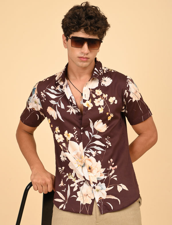 Men Causal Shirts (Floral print)