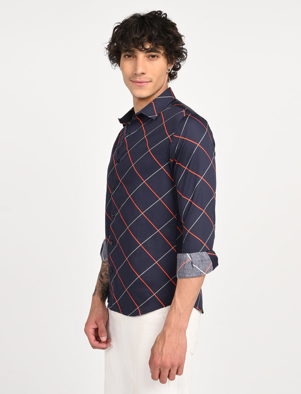 Men Causal Shirts (cross checked)