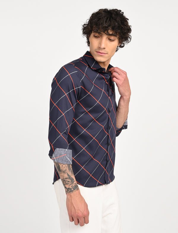 Men Causal Shirts (cross checked)