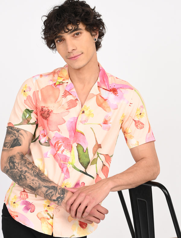 Men Causal Shirts (Floral print)