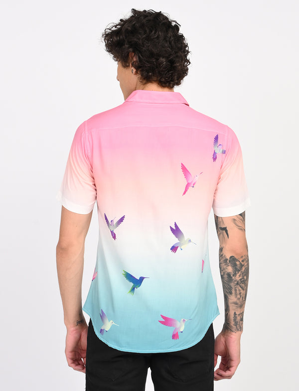 Men Causal Shirts (Birds)