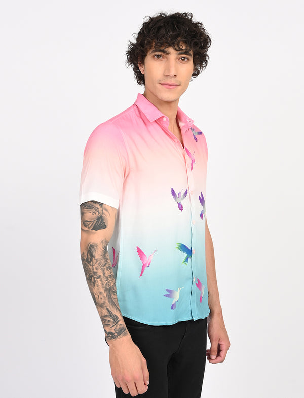 Men Causal Shirts (Birds)