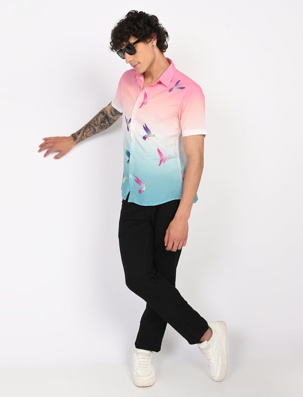 Men Causal Shirts (Birds)