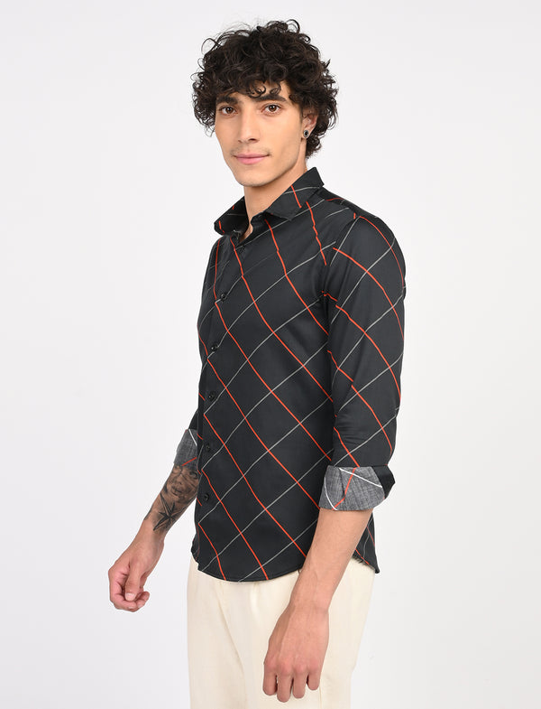 Men Causal Shirts (cross checked)