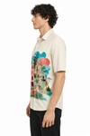 Mens Causal Shirt(House Print)
