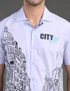 Mens Casual Shirt(City Print)